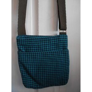Thirty-One Navy & Teal Green Adjustable Strap Crossbody Purse Organizer 11x10